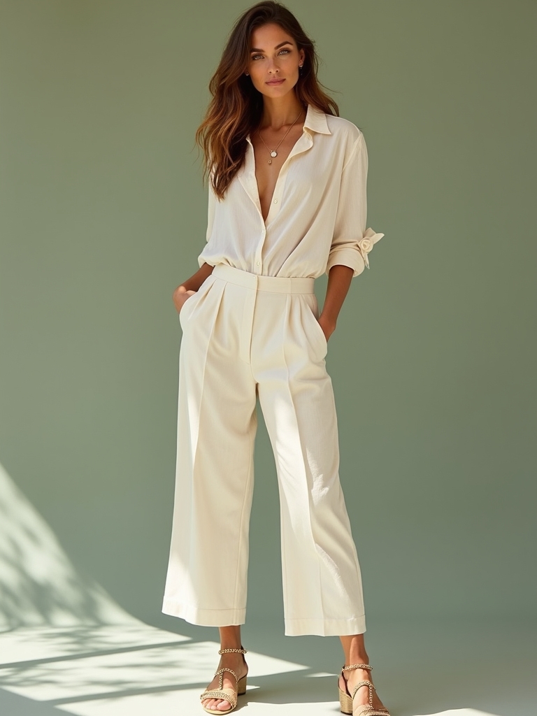 stylish linen summer outfits