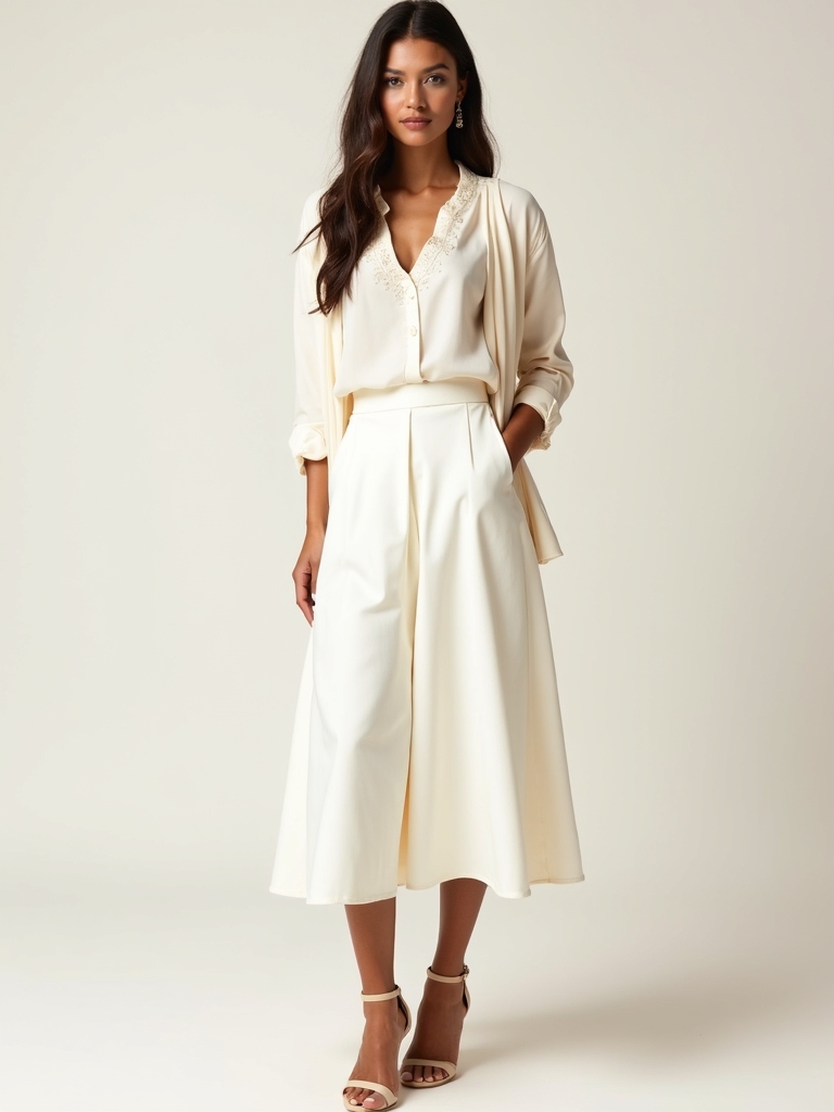 versatile white skirt styling