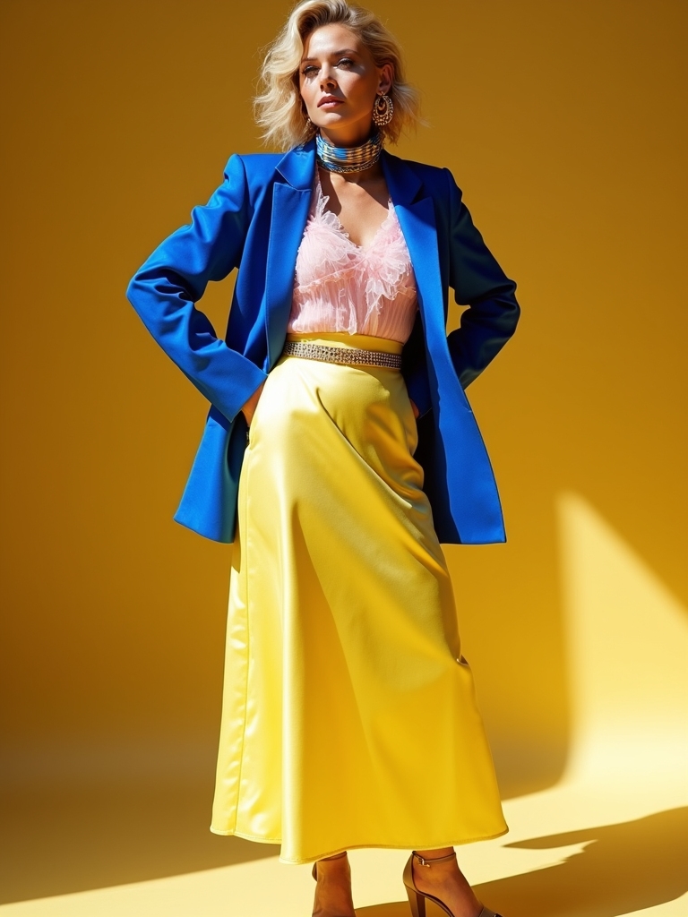 vibrant layered playful fashion