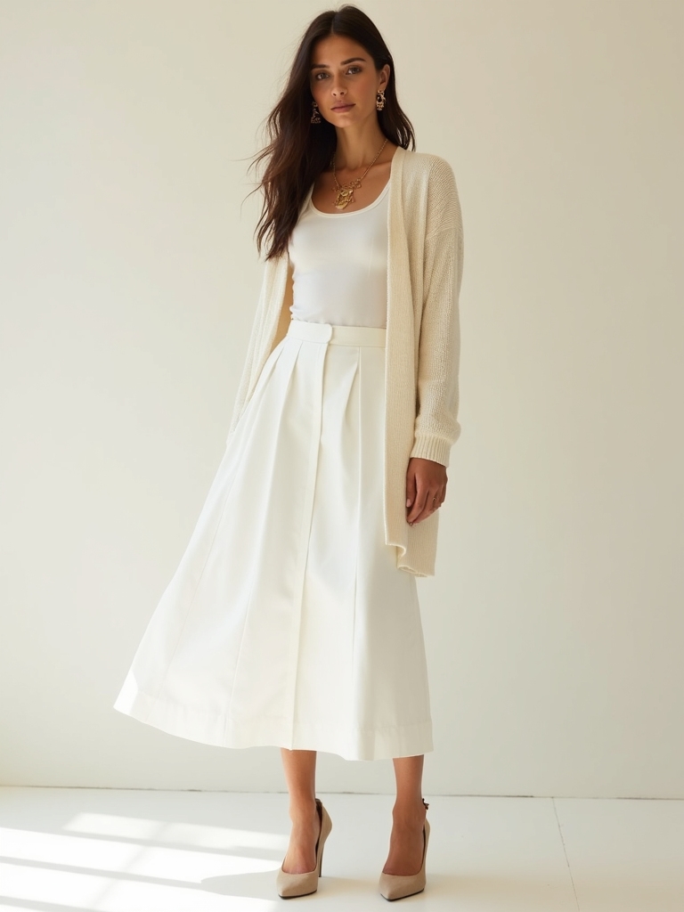 weekend white skirt style